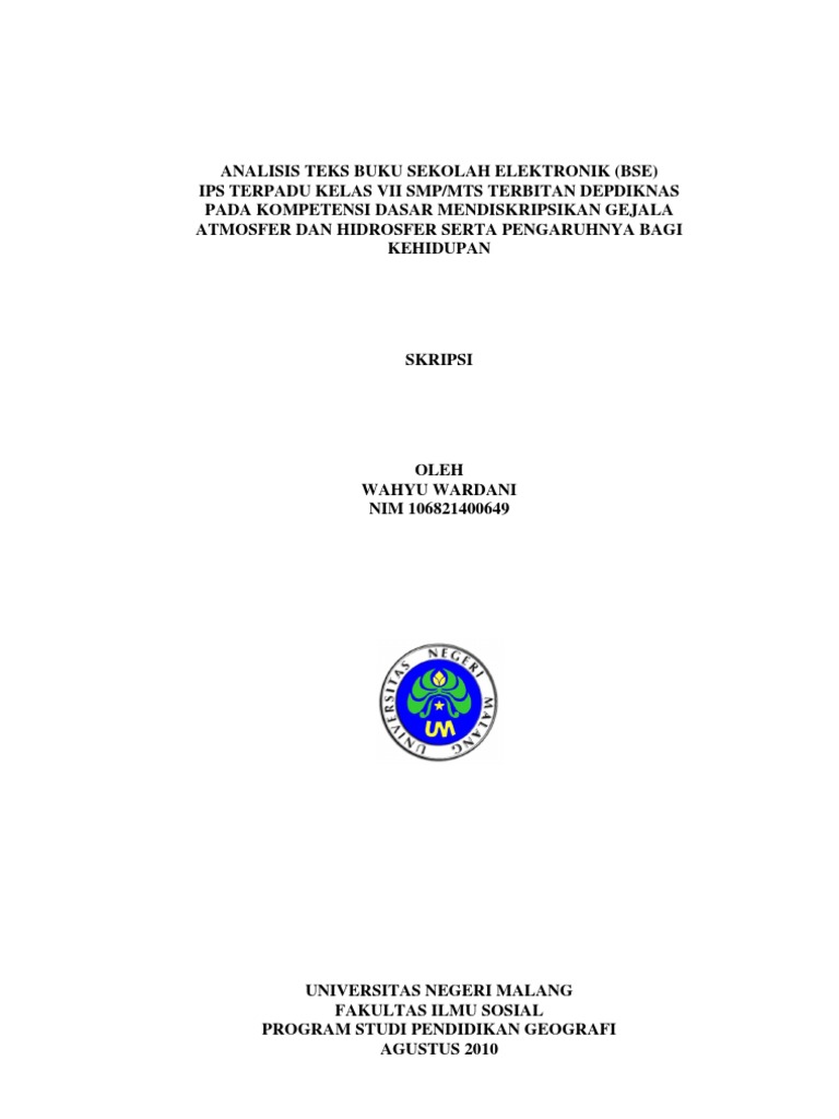 Skripsi Analisis Teks Atau Analisis Buku Teks
