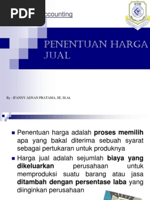 Penentuan Harga Jual Adn Ppt