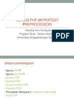 REVIEW PHP (HYPERTEXT PREPROCESSOR