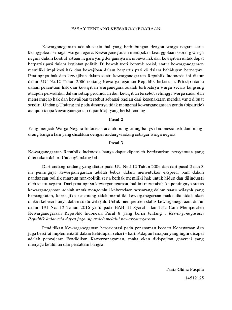 Essay tentang kewarganegaraan 06 picture