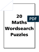 20 Maths Wordsearches