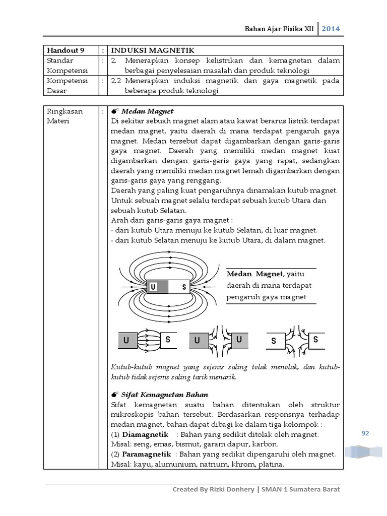 Handout 9 Induksi Magnetik