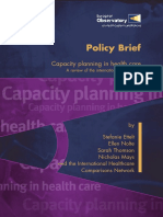 Policy Brief: Capacity Planning in Health Care