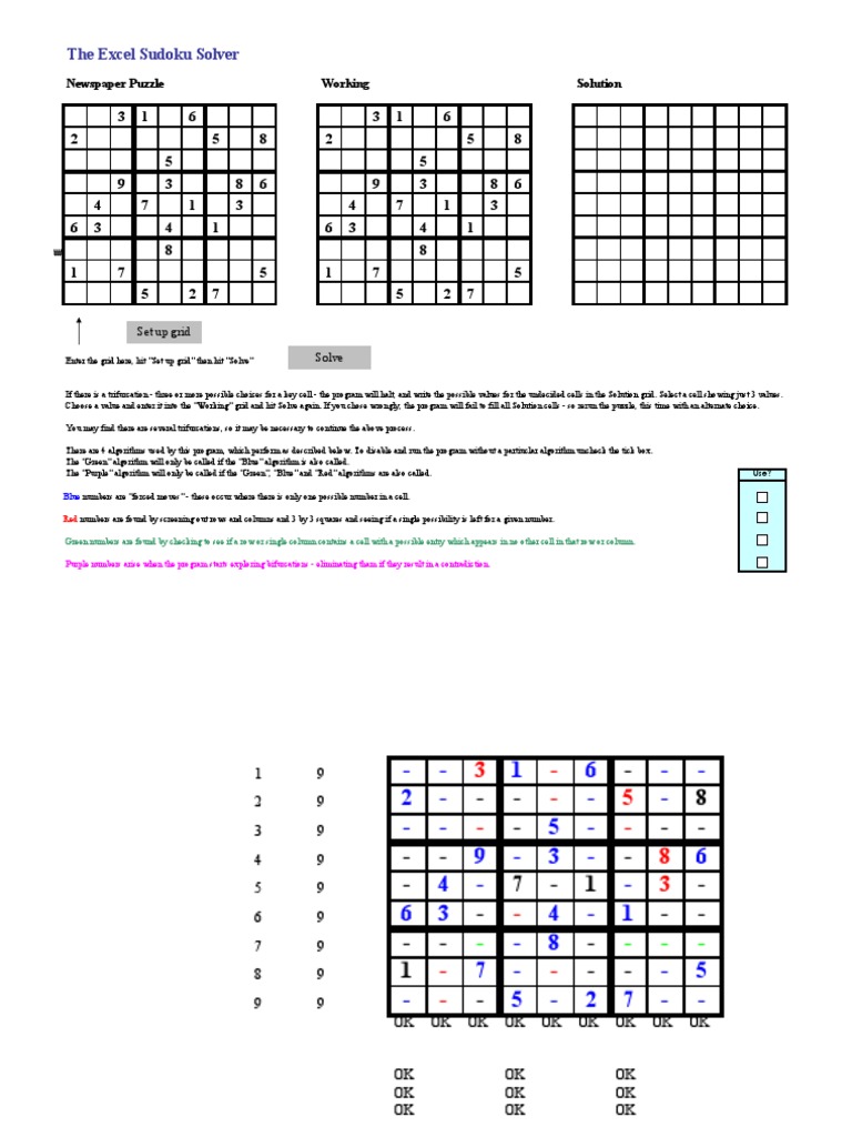 The Excel Sudoku Solver Newspaper Puzzle Working Solution PDF