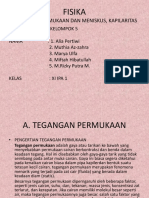 PP Fisika Tegangan Permukaan, Meniskus, Kapilaritas