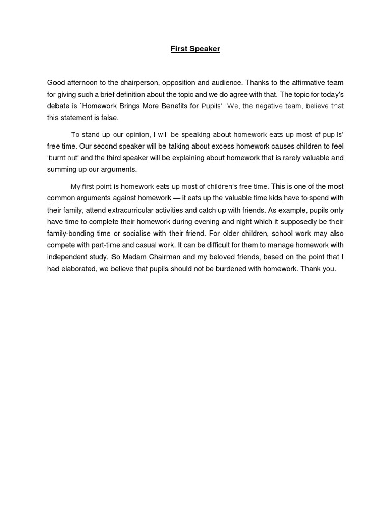 Teks Debate Homework Cognition Free 30day Trial