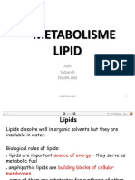 Metabolisme Lipid: Oleh: Subandi Fmipa Um