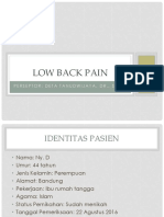 Low Back Pain: Perseptor: Detatanudwijaya, DR., SPKFR
