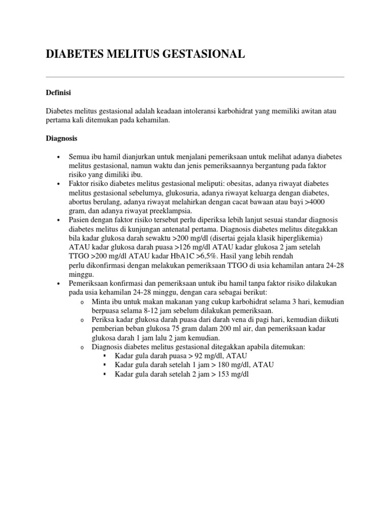 Gestational Diabetes Mellitus