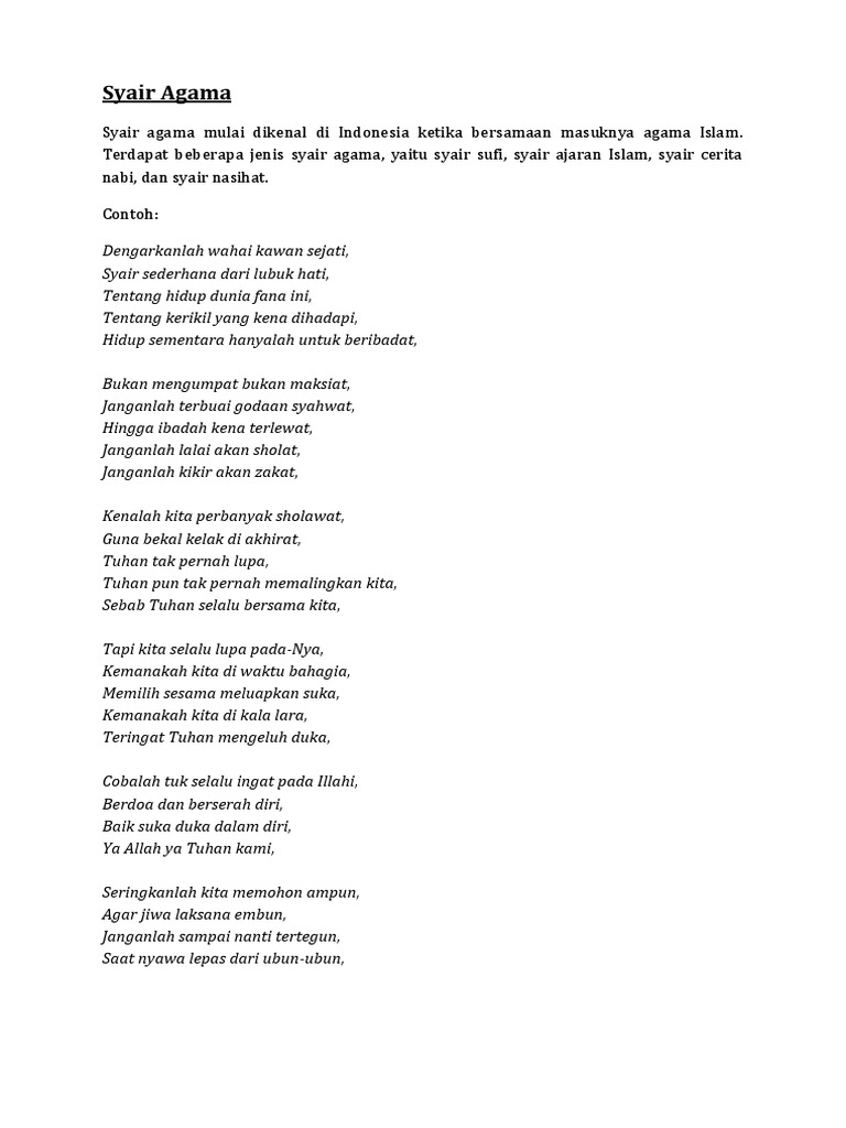 Syair Agama