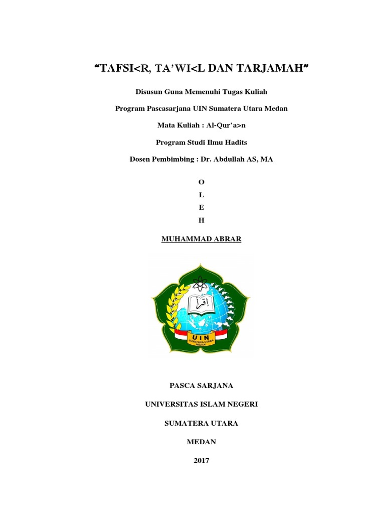 Cover Skripsi Uinsu Ide Judul Skripsi Universitas