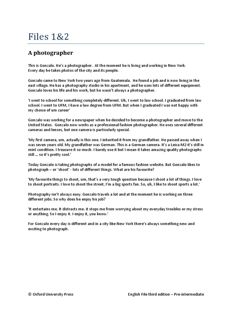 Ef3 PreInt Short Film Scripts PDF Zoo Wildlife