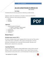 Concrete Mix Design and Casting of Sample For Different Test