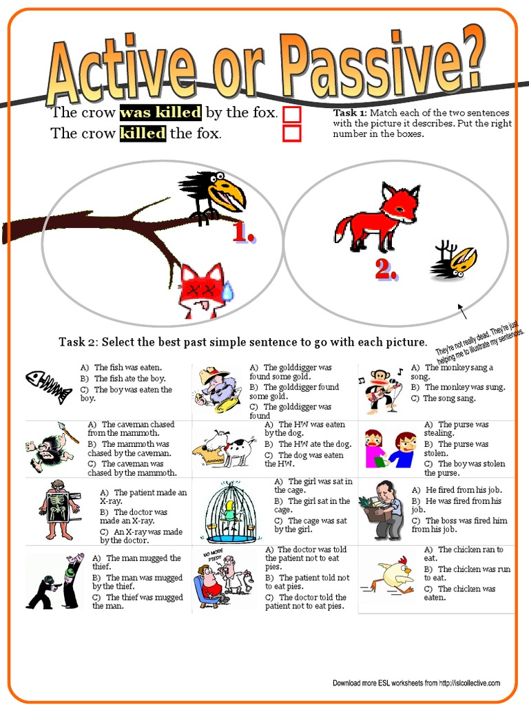 Active Or Passive 1 Multiple Choice Exercises With Grammar Drills 7629 Pdf