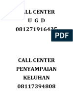 Call Center Pkm Cg. Lalang