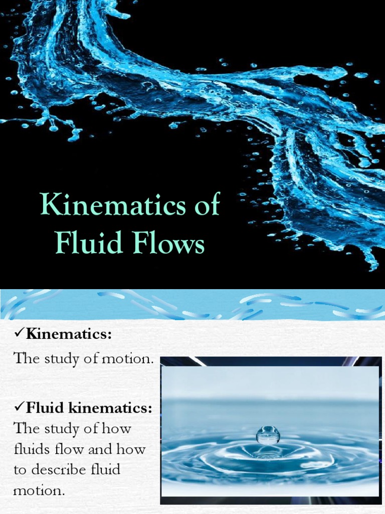 Fluid Kinematics PDF Mach Number Fluid Dynamics