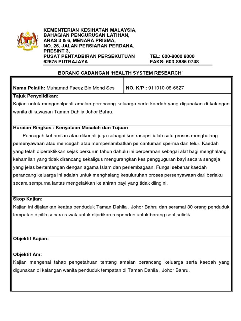 Format Proposal HSR | PDF