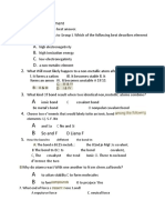 Summative Assessment - Group I Elements, Bonding Types