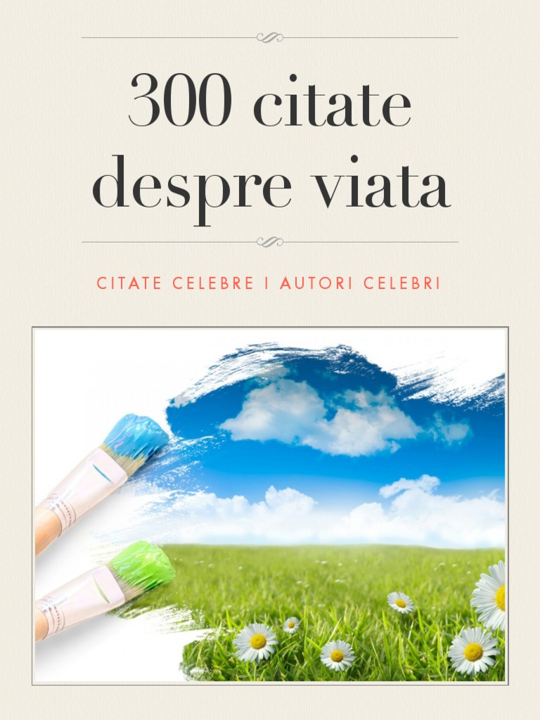 Citate Celebre Citate Despre Viata Pdf