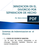 Indemnización de Divorcio Por s.h