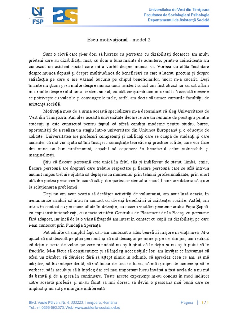 Eseu Motivational Model 2