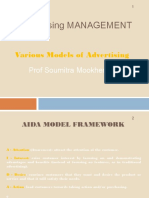 Advertising MANAGEMENT: Various Models of Advertising