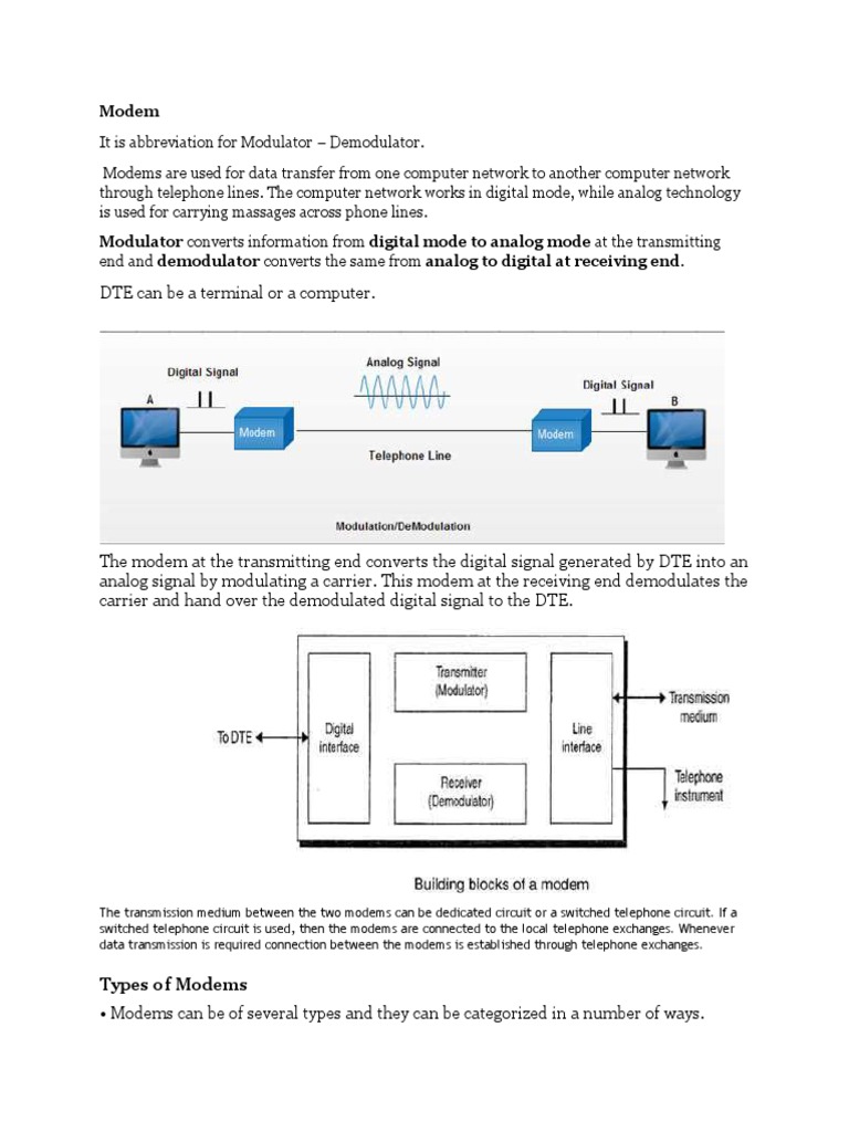 Modem PDF Modem Modulation