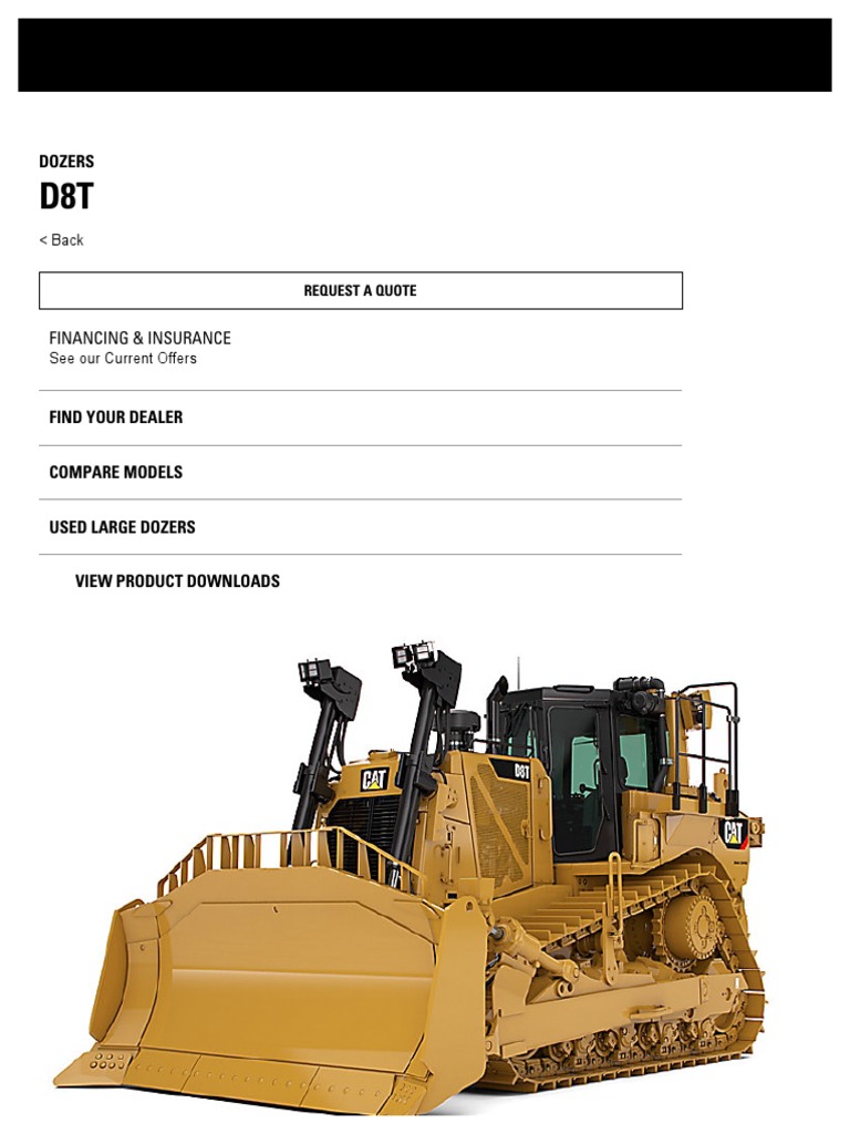 Cat _ D8T Dozer Specs, Videos & 360 Views _ D8 Dozer _ Caterpillar Horsepower Biodiesel