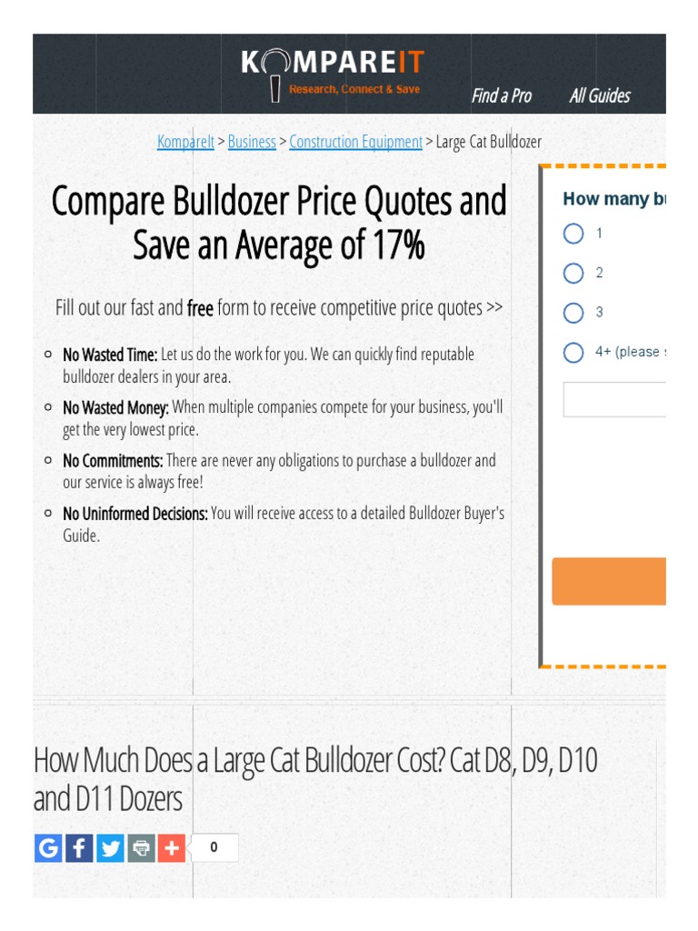 How Much Does A Large Cat Bulldozer Cost in 2017 Cat D8, D9, D10 and