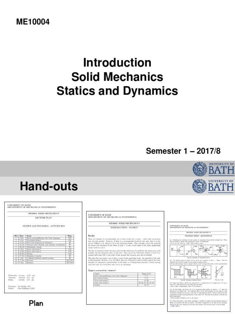 Solid Mechanics Statics and Dynamics | PDF