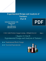 SBE - 11e Ch13b DOE and Analysis of Variance DOE ANOVA