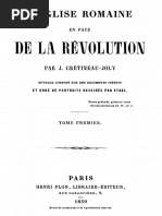 Crétineau-Joly Jacques - L'Église Romaine en Face de La Révolution - Tome 1