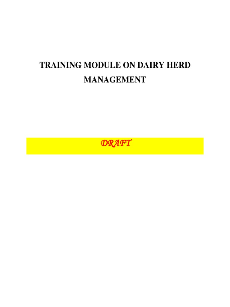Annex 3 Dairy Cattle Management PDF Dairy Cattle Cattle