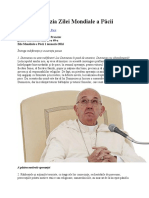 Discursul Papei Cu Ocazia Zilei Mondiale a Pacii