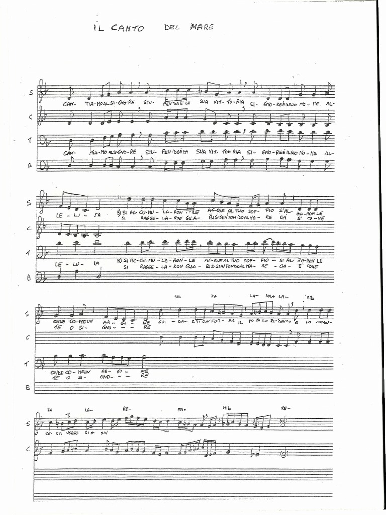 Il Canto Del Mare4 Voci PDF
