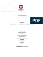 Participación y compromiso en trabajo comunitario