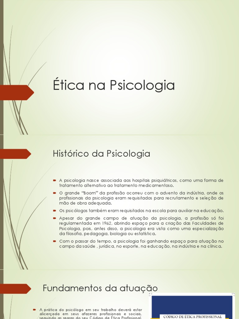 Código De ética Profissional Do Psicólogo 2011