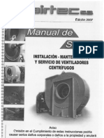 Ventilador Centrifugo Airtec - Manual de Servicio