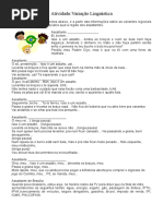 Atividade variacao linguistica
