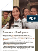 Adolescence Stage of Development