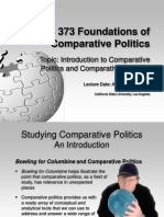 POLS 373 Foundations of Comparative Politics: Topic: Introduction To Comparative Politics and Comparative Analysis