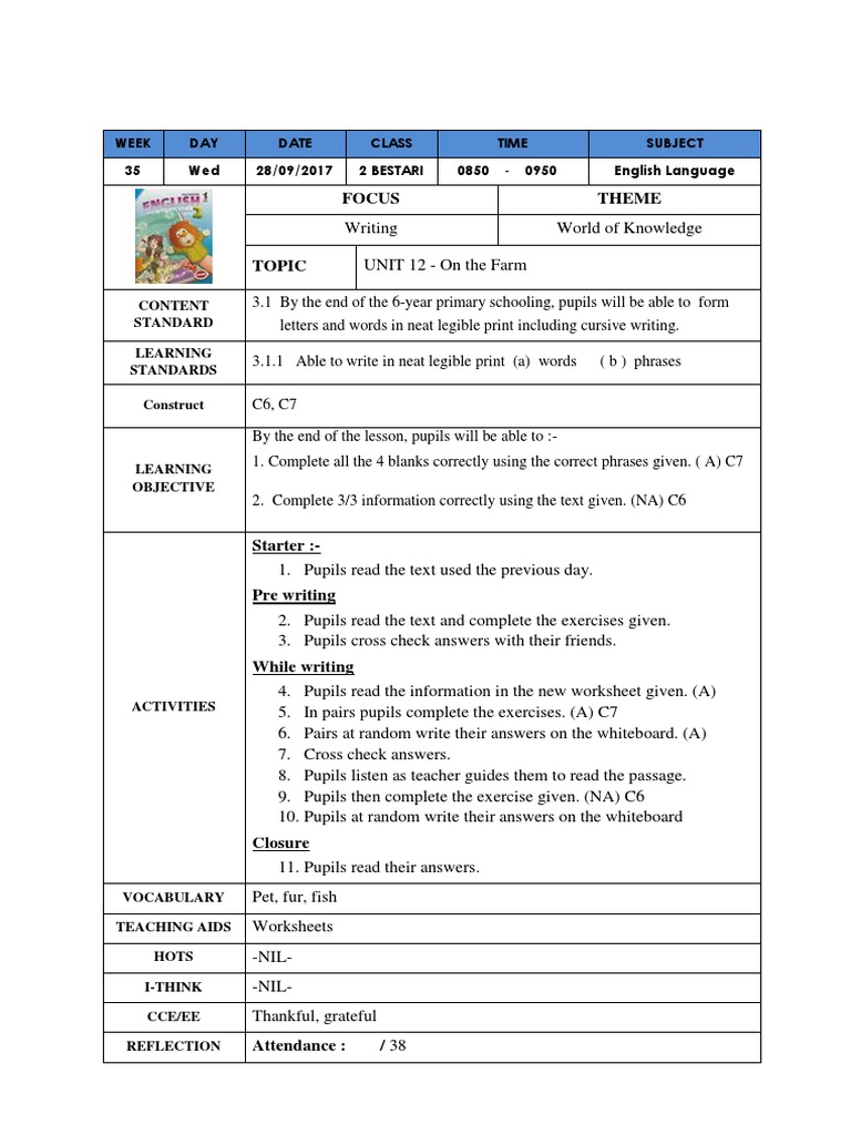 Daily Lesson Plan Writing | PDF | Lesson Plan | Learning