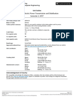 ELEN4001 Electric Power Transmission and Distribution Semester 2 2017 Bentley Campus INT