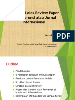 Strategi Lolos Reviewer Paper Di Jurnal Dan Conference Internasional