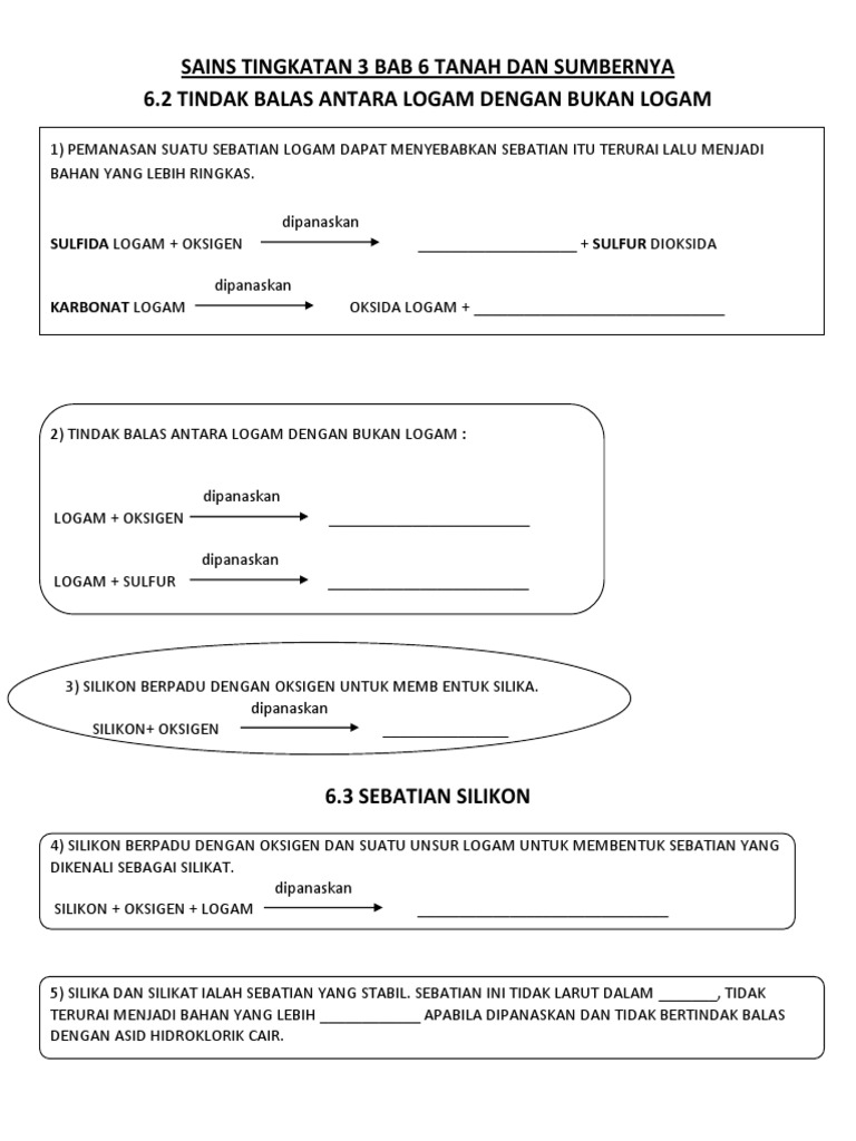 Latihan Sains Tingkatan 3 Bab 6 Tanah Dan Sumbernya Pdf