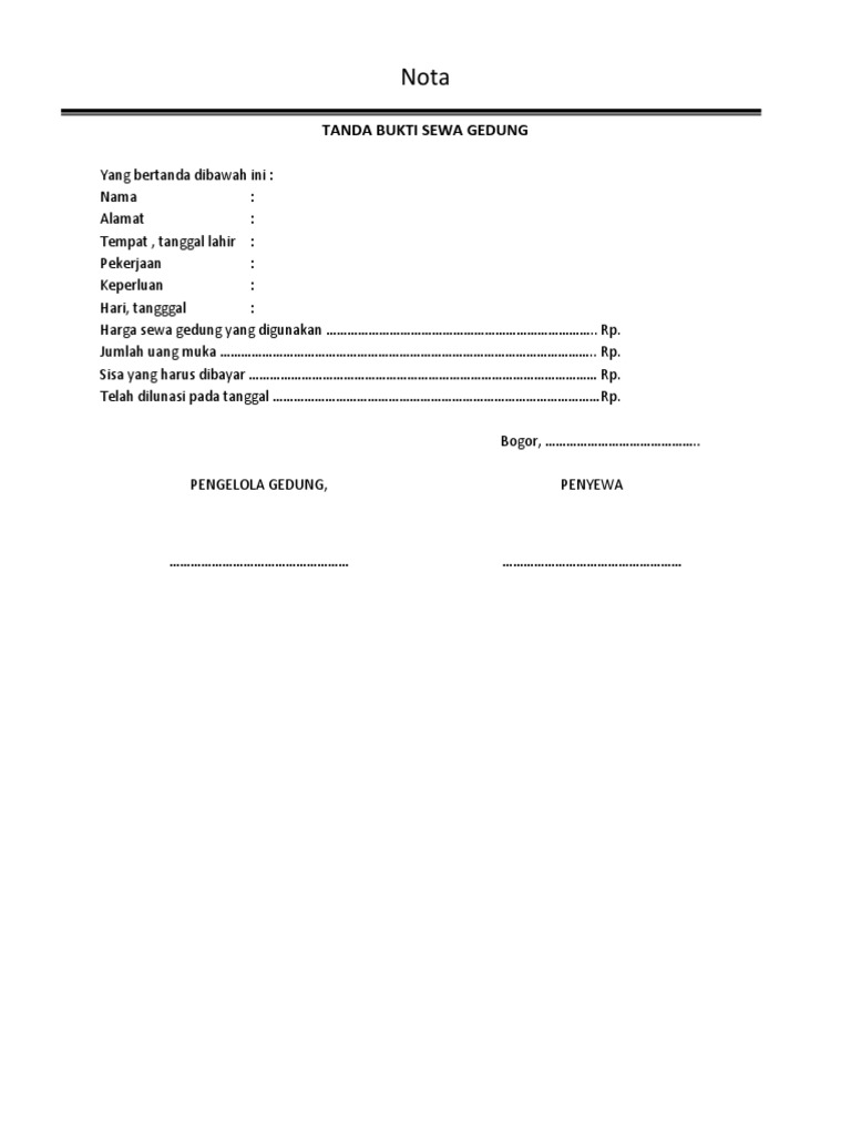 Nota Gedung | PDF