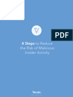 4 Steps To Reduce The Risk of Malicious Insider Activity