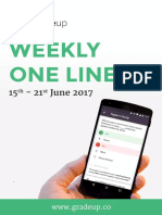 Weekly Oneliner 8th To 14th May - PDF 90