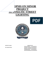 Synopsis On Minor Project Automatic Street Lighting