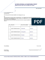 OSECT Requests Placement Letters for Trainees